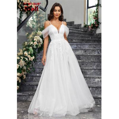 Customized Plus Size Princess Wedding Dresses 2026 For Bride Off Shoulder Sleeveless Women Glitter Ball Bridal Gown Whit