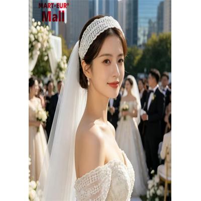 Bridal wedding headband, light...