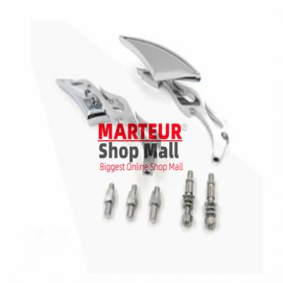 Motorcycle Mirrors for Color : chromed , black  Fitment :  universal