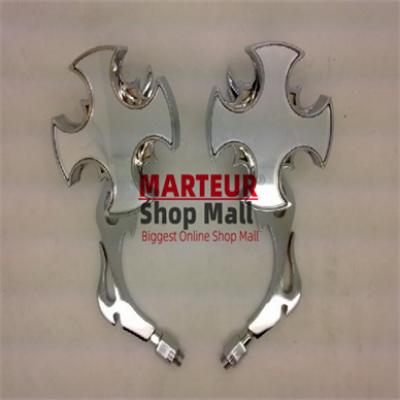 Motorcycle Mirrors for  Color : chromed , black  Fitment :  universal