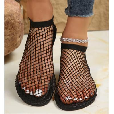 Women Summer Mesh Hollow Sandals Women Flats Shallow New Beach Shoes Comfort Retro Female Flat Shoes 35-43